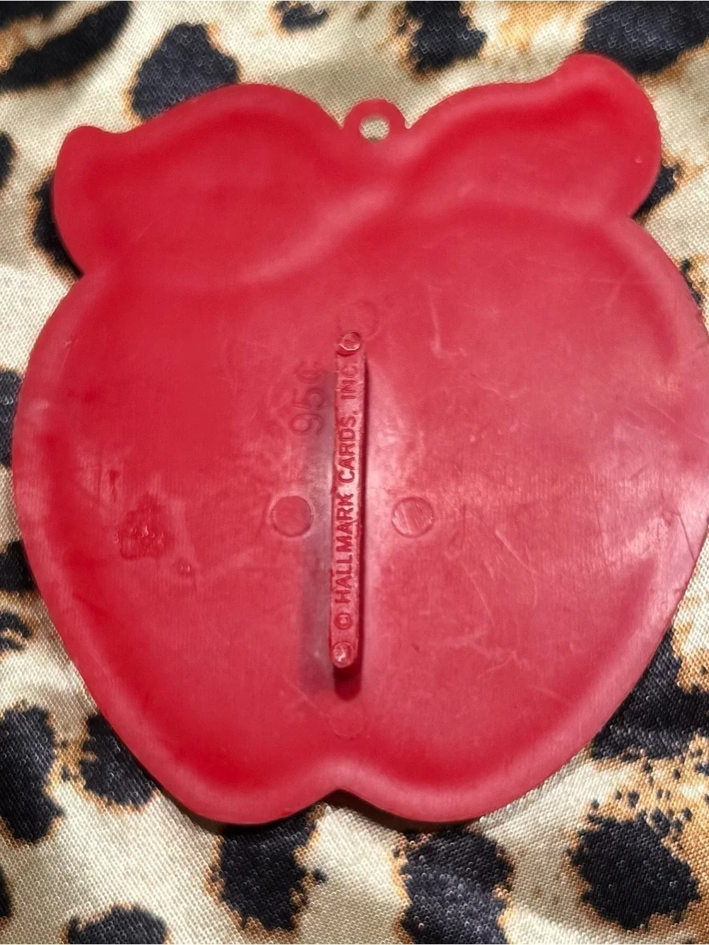 Vintage Hallmark Apple Red Plastic 3 inch. Cookie Cutter